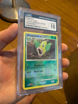 (TOP POP 5) CGC 10 GEM MINT Pokemon Legends Awakened Holo Weepinbell 127/146 - Image 1 of 4
