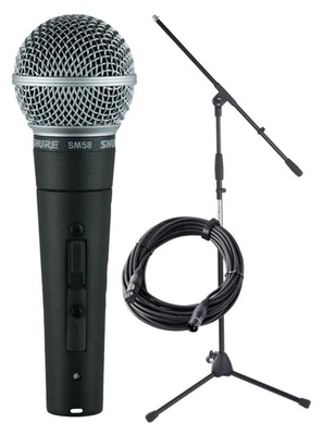 Shure SM 58-SE Mikrofon Set Gesangsmikrofon Niere Mikrofonstativ XLR-Kabel Etui - Bild 1 von 4