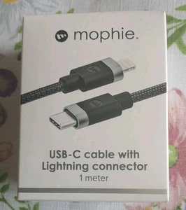 Mophie Fast Charge USB-C Cable with 8-Pin Connector - 1M Cable - Black - Picture 1 of 3