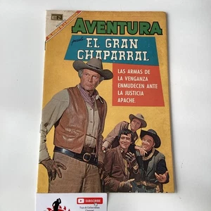 1969 Spanish Comics Aventura #579 El Gran Chaparral Vaqueros Novaro México - Imagen 1 de 6