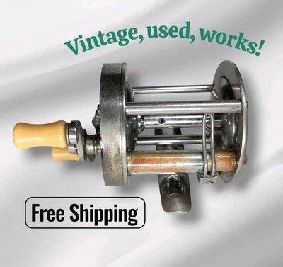 Criterio de Shakespeare No. Carrete de fundición de bobinado nivel 1960.  Usado-Funciona.     #CIT Foto 1 de 4