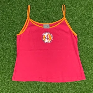 Canotta bambino vintage Y2K Nike sportiva arancione e rosa grafica taglia L - Foto 1 di 6