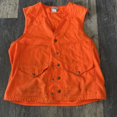 Blaze Orange Vest Filson XL Size 40 - Image 1 of 4