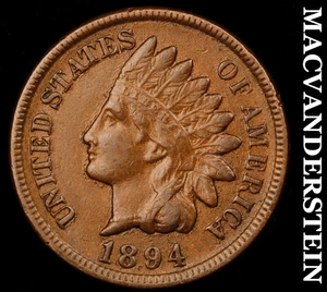 1894 Indian Head Cent - Scarce Extra Fine Semi-key Better Date #E586 - Picture 1 of 2