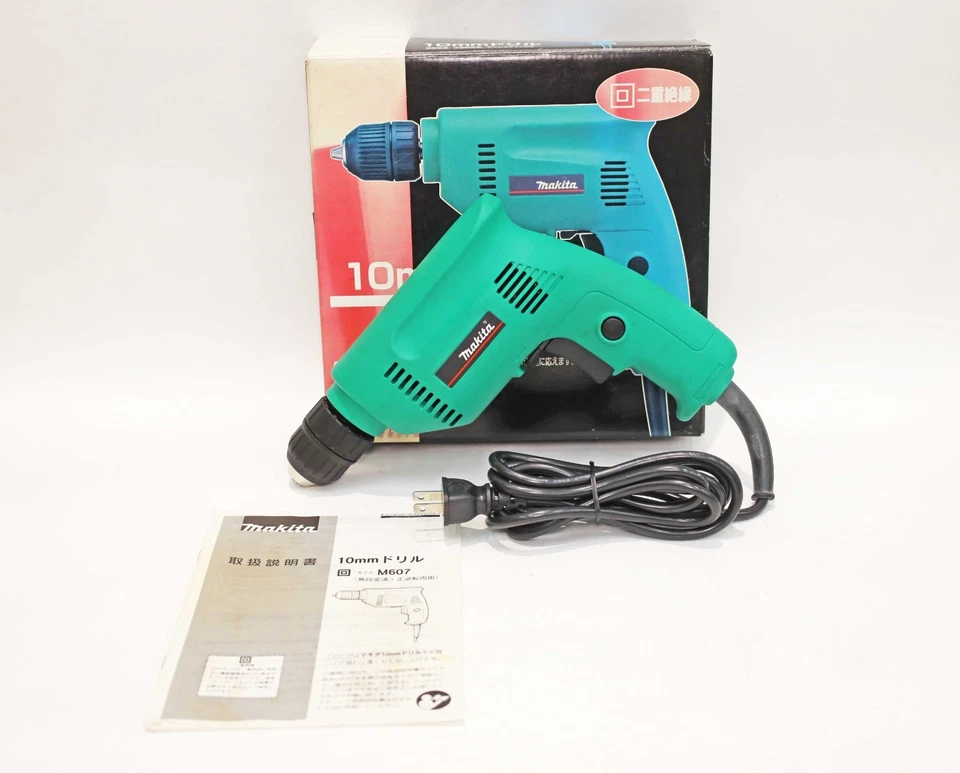 Makita M607 10 mm Elektrobohrmaschine kabelgebunden Elektrowerkzeug mit Box & Handbuch gebraucht Japan - Bild 1 von 4