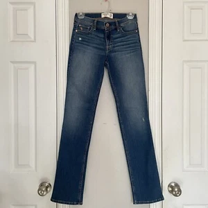 Abercrombie Kids Medium Dark Wash Straight Denim Jeans Size 15/16 Slim - New - Picture 1 of 5