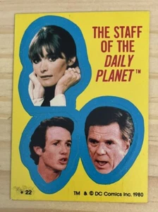 1980 Topps Superman II Movie Sticker #22 The Staff of The Daily Planet - Picture 1 of 2