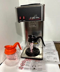 Coffee Pro, CP2B, Two-Burner Commercial Pour-Over Brewer, Stainless Steel - Picture 1 of 23