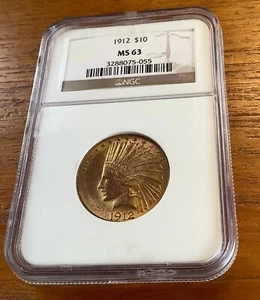 1912 P 10 $ Indian Head Eagle NGC MS 63 - Bild 1 von 2