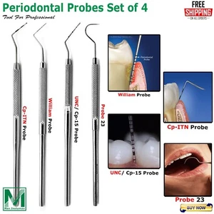 Periodontal Color Coated Marking Probes Cp-15 + William + CPITN + Explorer 23 - Picture 1 of 11