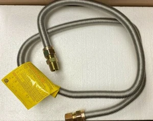 5' Stainless Gas Range Flex Connector Line 5/8" OD 1/2" MIP 1/2" MIP New - Picture 1 of 5