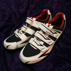 Sz 13 Venzo Bicycle Men's Road Cycling Riding Shoes - 3 Straps- Compatible Nice! - Picture 1 of 13