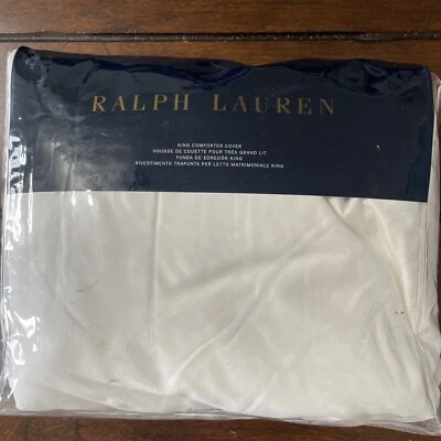 Ralph Lauren Home Palmer 464TC Cotton Percale FULL/QUEEN Duvet Cover Navy $300 - Image 1 of 4