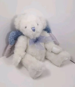 VTG 90s Dan Dee Collectors Choice 8”Angel Wings Teddy Bear Plush White,purple - Picture 1 of 8