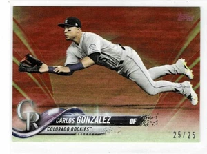 2018 TOPPS MINI ON DEMAND PINK 110 CARLOS GONZALEZ #d 25/25 COLORADO ROCKIES - Picture 1 of 1