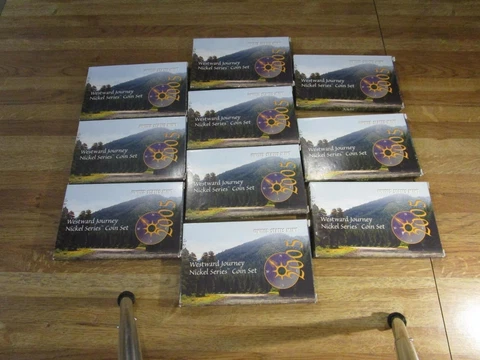 Lot of 10 2005 Westward Journey Nickel Sets Cover