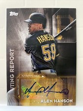 2016 Topps Update Series Scouting Report Autograph #SRA-AH Alen Hanson AUTO