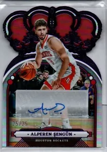 Alperen Sengun 2023-24 Panini Crown Royale Purple Ice Autograph Auto /25 - Foto 1 di 1