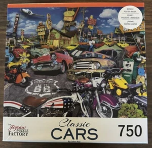 Classic Cars von John Roy 750-teiliges Puzzle Neu im Karton The Jigsaw Puzzle Factory - Bild 1 von 4