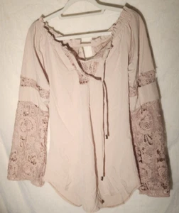 Camicetta Peras Moda Manica Lunga Pizzo Grande (G-Grande) $299 Nuova con etichette - Foto 1 di 5