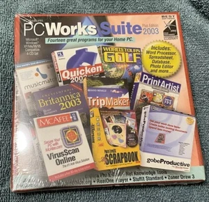 PC Works Suite Software Plus Edition 2003 14 Great Programs 4-CD Set New Sealed - Picture 1 of 7