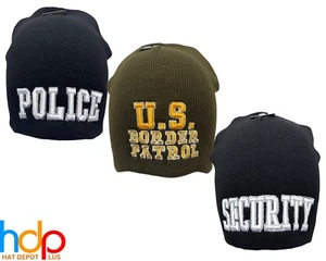 Law Enforcement Short Beanie Security Guard Border Patrol Polizei dicke warme Mütze - Bild 1 von 28