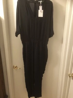 Mono Joie negro seda Benise cuello en V pierna ajustada cónica talla m Foto 1 de 4