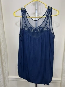 Camiseta sin mangas TORRID azul fluida talla 0 talla grande - Imagen 1 de 4