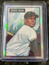 Monte Irvin 1951 Refractor Insert 2017 Bowman Chrome card 3 New York Giants