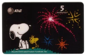 Tarjeta telefónica Snoopy-A-Month: #10 (julio) Snoopy & Woodstock y fuegos artificiales PRUEBA - Imagen 1 de 2