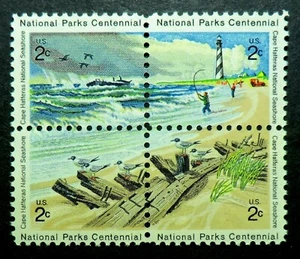 1448 - 1451 MNH 1972 2c Cape Hatteras Seashore National Parks Centennial - Picture 1 of 1