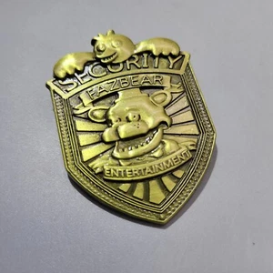 Five Nights at Freddy's Fazbear Entertainment Gold Security Badge FNAF Pin NEW! - Picture 1 of 8