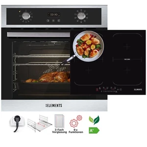 KB-ELEMENTS Autarkes Herdset 70L Einbaubackofen 60cm + 60cm Induktionskochfeld - Bild 1 von 13
