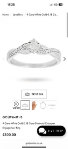 engagement rings size m white gold - Picture 1 of 1