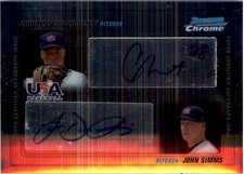 2010 Bowman Chrome USA BB Dual Auto #USAD5 Christian Montgomery/John Simms/500