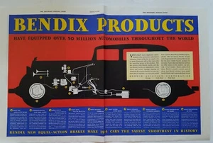 1934 Bendix Aviation products 2 page car parts vintage color ad - Picture 1 of 1