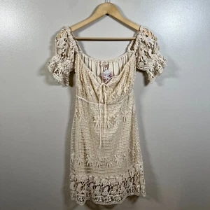 Winston White Noe Dress Size XS Off the Shoulder Crochet Festival Cottagecore - Picture 1 of 11