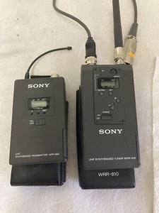 Sony Wireless Lav Mic, WRR-810 UHF Tuner & WRT-822 UHF Transmitter w-XLR & Ant. - Picture 1 of 7