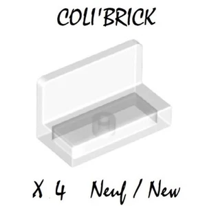 lego 4865 B - 4x Panneau Mur / Panel Wall 1x2x1 15714 26169 - Trans Clear - NEUF - Imagen 1 de 1