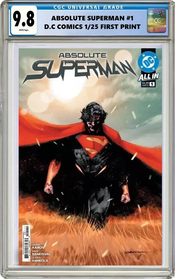 Absolute Superman #1 Cubierta Principal Primera Impresión CGC 9.8 PEDIDO ANTICIPADO Foto 1 de 1