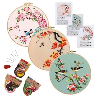 3 Pack Embroidery  Kit for Beginners,   Kits for Adults3200 - image 1 of 4