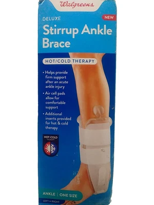 Walg'~Tobillera estribo de lujo~terapia de frío caliente~1 talla~izquierda o trasera~caja abollada Foto 1 de 4