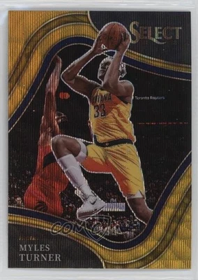 Panini Select Courtside Gold Wave Prizm Myles Turner #201 2021-22 Foto 1 de 2