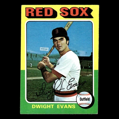 Dwight Evans #255 1975 Topps Boston Red Sox Baseball Card MLB EX - Image 1 of 3