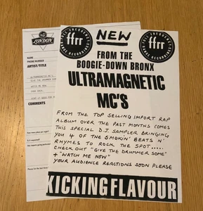 Ultramagnetic Mc’s  Hype sheets 1989 Rap hip Hop OG Kool Keith Ced Gee - Imagen 1 de 3