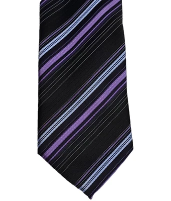 Corbata Alexander Julian Colores Púrpura Azul Repp Rayas Clásica 57" X 3" Corbata Foto 1 de 4