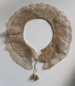 VTG RARE STUNNING VICTORIAN-2”1/4X3”LACE COLLAR 6”X12.5” - Picture 1 of 13
