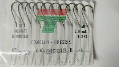 TONOLINI ami legati,Limerick,storti,pesca alla Trota,pcs.10/busta - Immagine 1 di 4