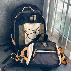 Vintage TIMBERLAND Backpack+Waist/Sling Set w/Storage Pouches Outdoor Hiking Y2K - Picture 1 of 15