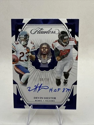 2024 Panini Flawless Devin Hester Hand Signed Auto /10  HOF Inscription - Image 1 of 2